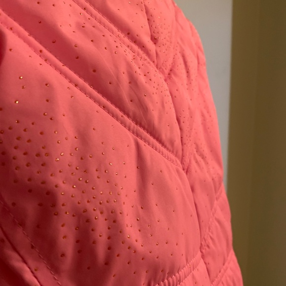 Pink w/ Gold Glitter Winter Vest Children's Place XS Size 4 - Picture 3 of 4